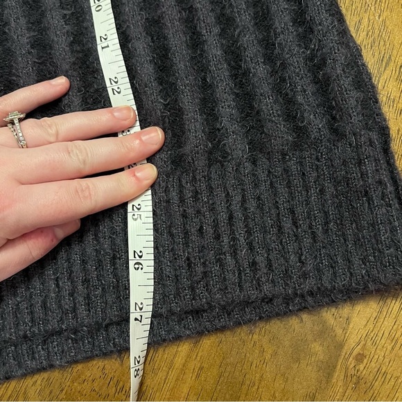 Free People Big City Turtleneck Sweater L Charcoal Soft Cozy Fall Winter Classic - Picture 6 of 13